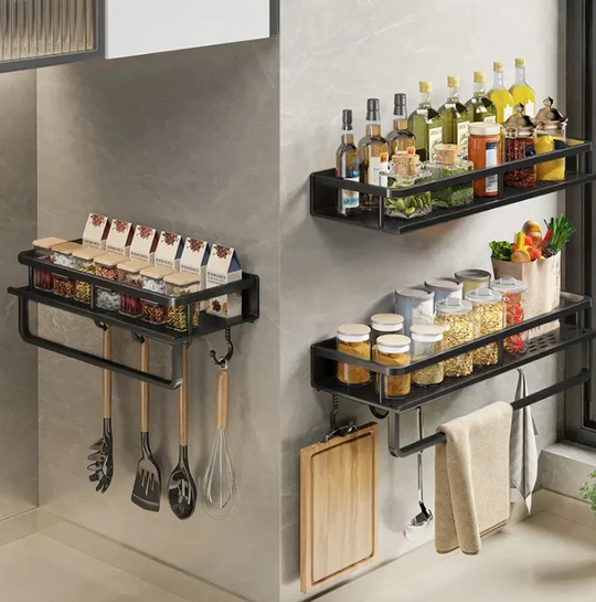 Moderne Køkkenhylde med Pladsbesparende Design 2
