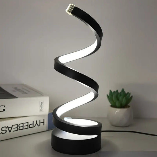 Moderne LED Bordlampe Spiral Design Dimbart 1