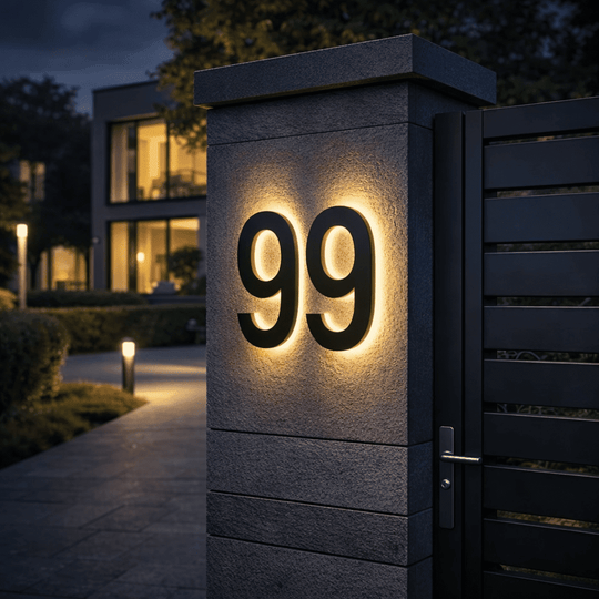 Moderne LED Husnummer til Indgangspartier 0