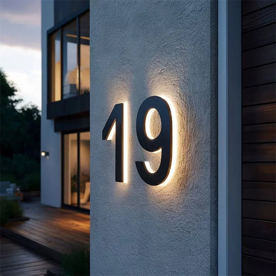 Moderne LED Husnummer til Indgangspartier 1