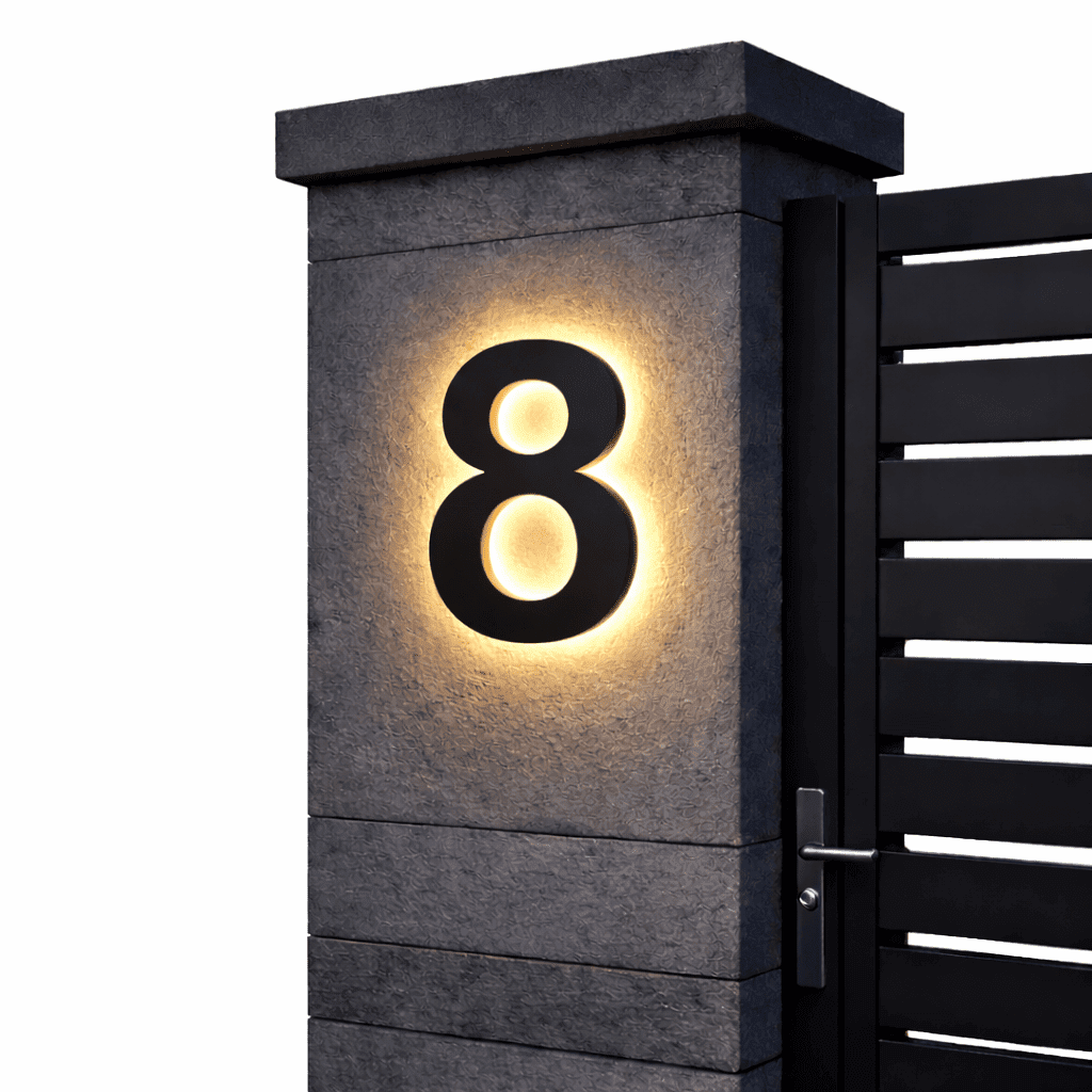 Moderne LED Husnummer til Indgangspartier 13