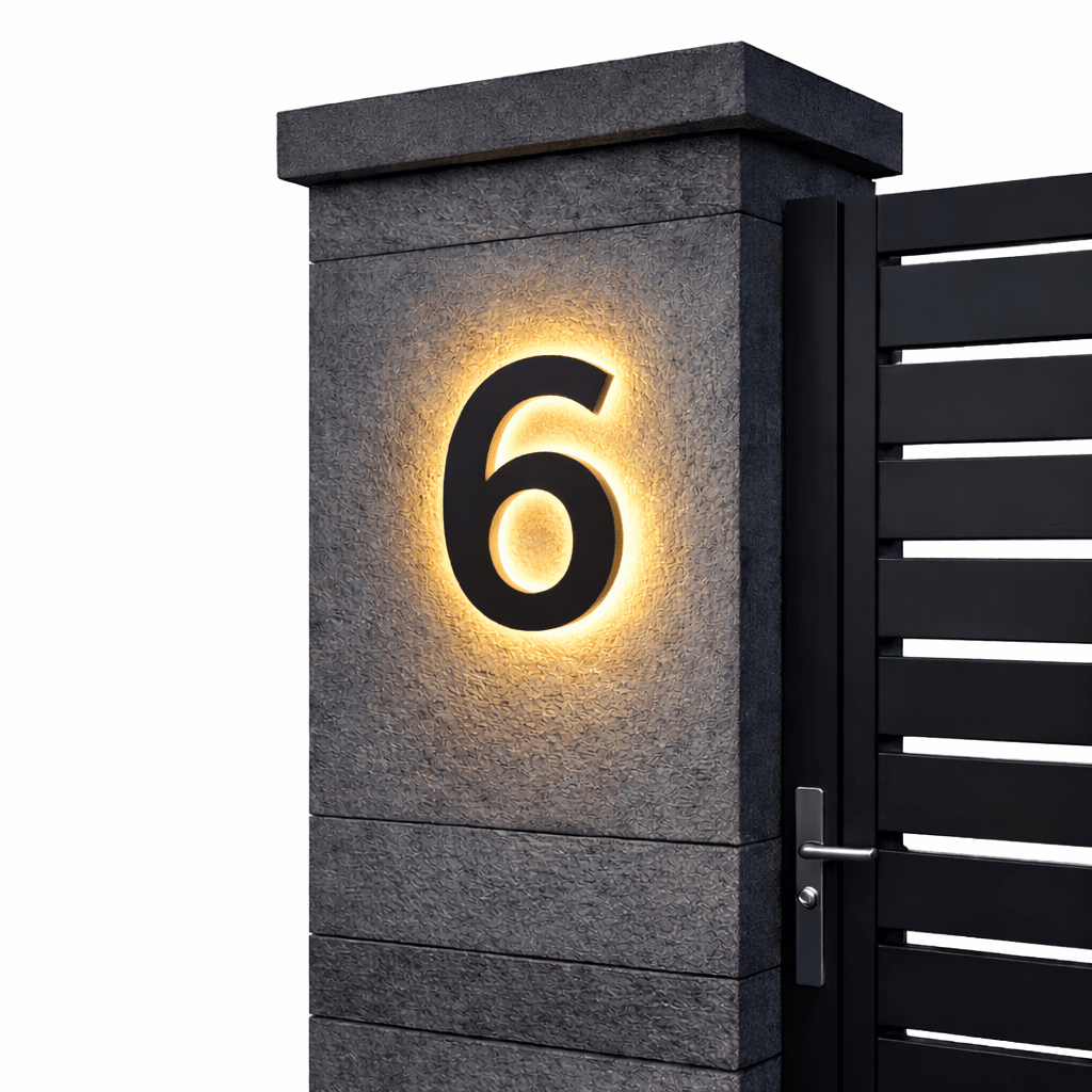 Moderne LED Husnummer til Indgangspartier 14