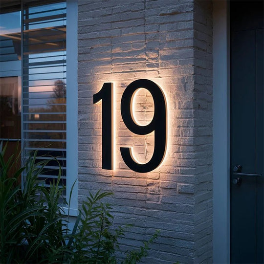 Moderne LED Husnummer til Indgangspartier 2