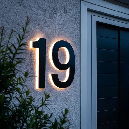 Moderne LED Husnummer til Indgangspartier 3
