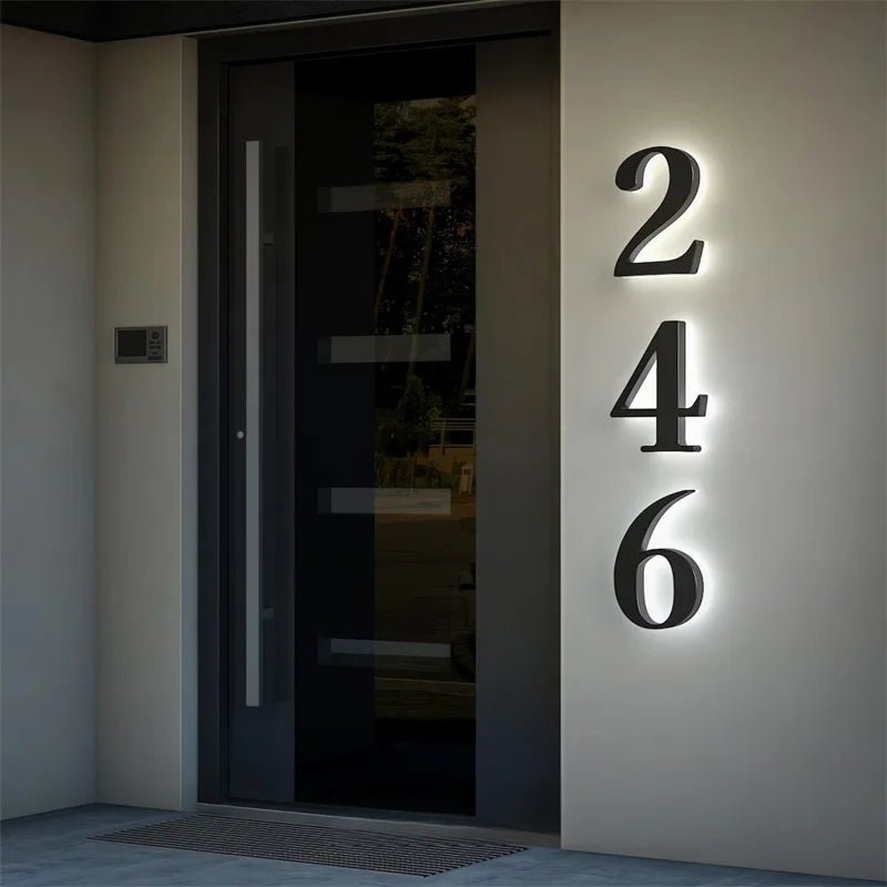 Moderne LED Husnummer til Indgangspartier 4