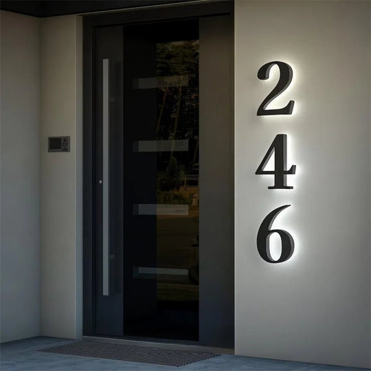 Moderne LED Husnummer til Indgangspartier 4