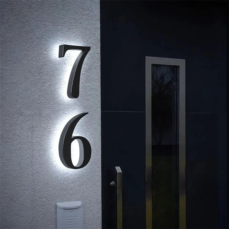 Moderne LED Husnummer til Indgangspartier 5