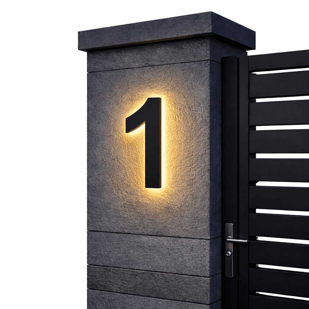 Moderne LED Husnummer til Indgangspartier 8
