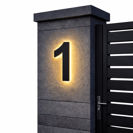 Moderne LED Husnummer til Indgangspartier 8