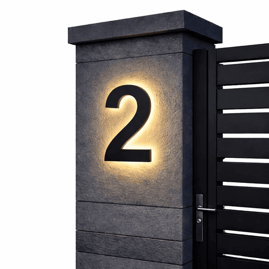 Moderne LED Husnummer til Indgangspartier 9