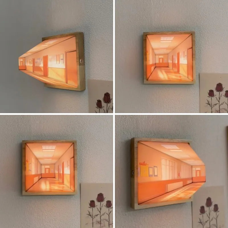 Moderne LED Vægkunst Lampe Med 3D Lysmønstre 4