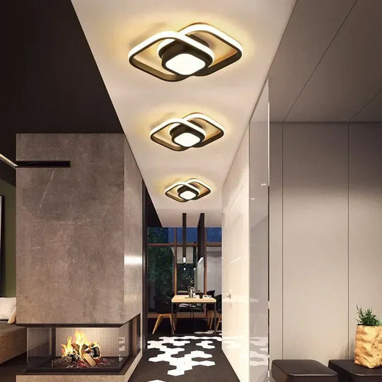 Moderne Loftslampe med Dobbeltring Design 4