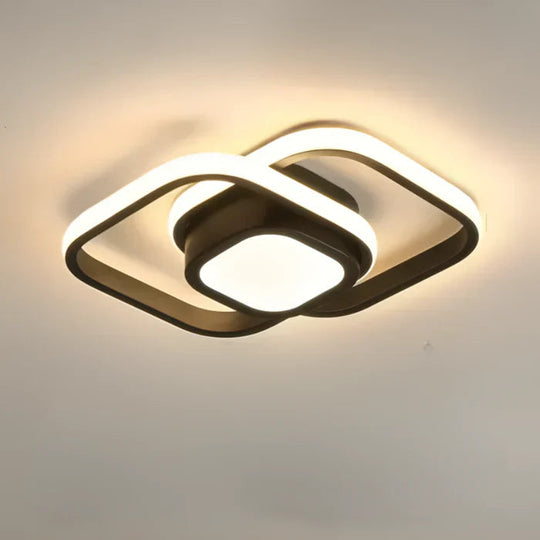 Moderne Loftslampe med Dobbeltring Design 8