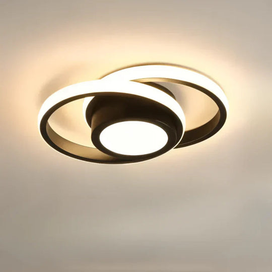 Moderne Loftslampe med Dobbeltring Design 9