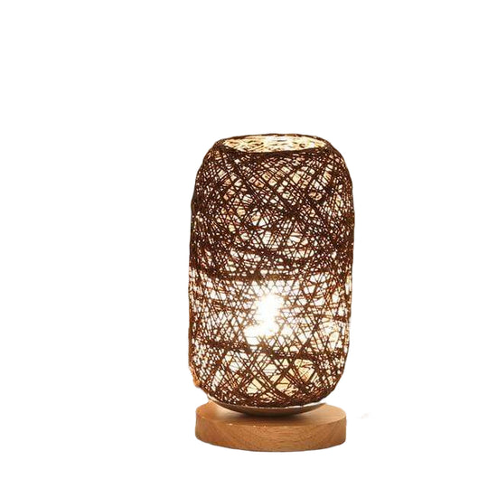 Moderne Natlampe i Rattan Design 0