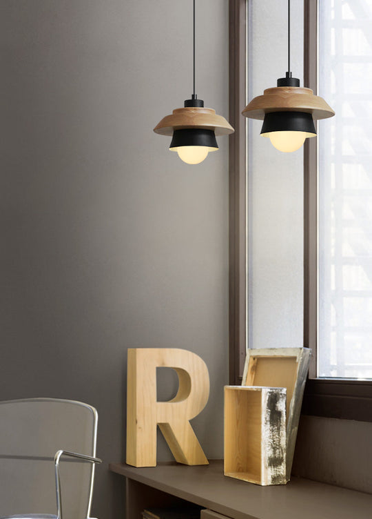 Moderne Pendel Lampe i Træ 0