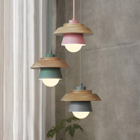 Moderne Pendel Lampe i Træ 1