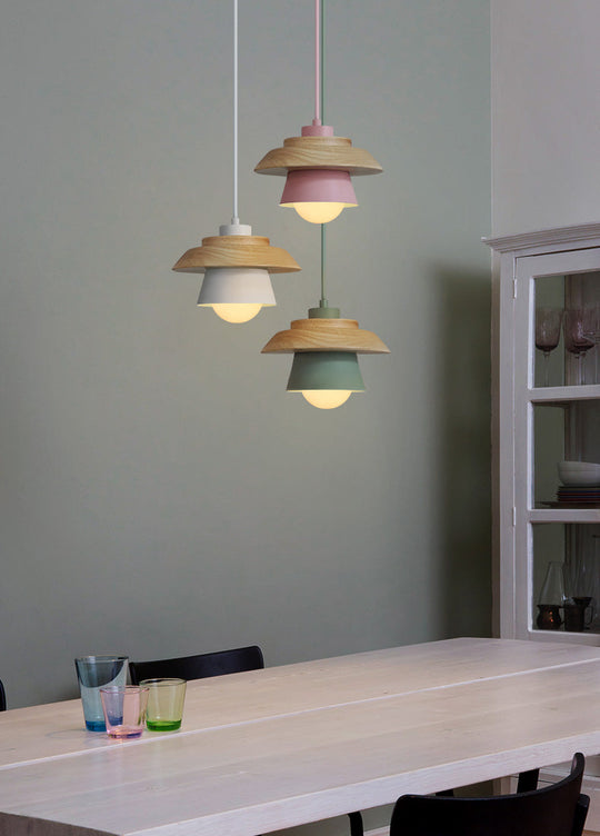 Moderne Pendel Lampe i Træ 2