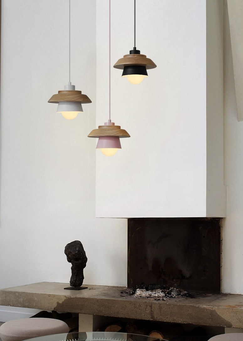 Moderne Pendel Lampe i Træ 3