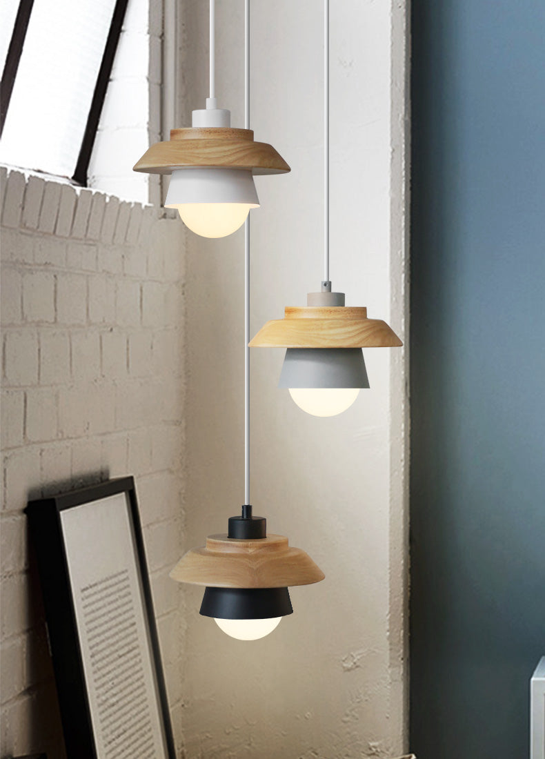 Moderne Pendel Lampe i Træ 4