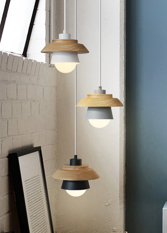 Moderne Pendel Lampe i Træ 4