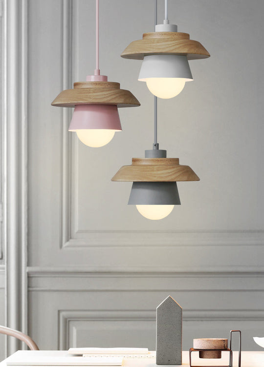 Moderne Pendel Lampe i Træ 6