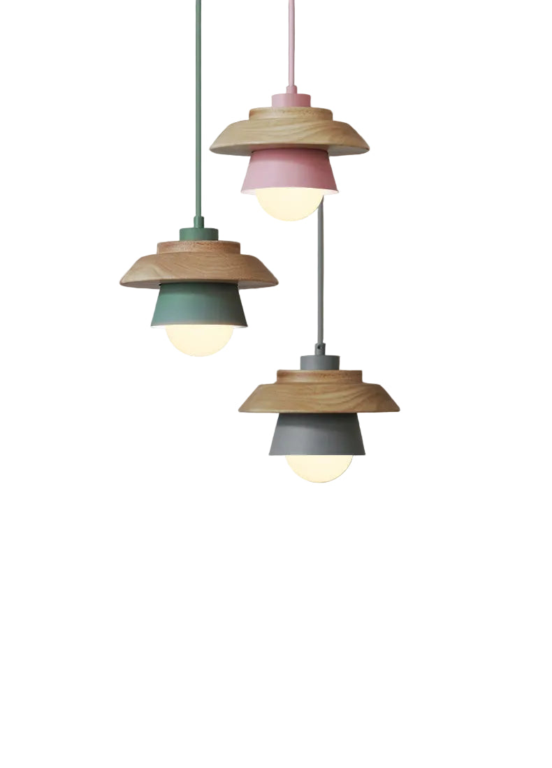 Moderne Pendel Lampe i Træ 7