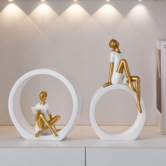 Moderne Pige Ornament til Skrivebord 1