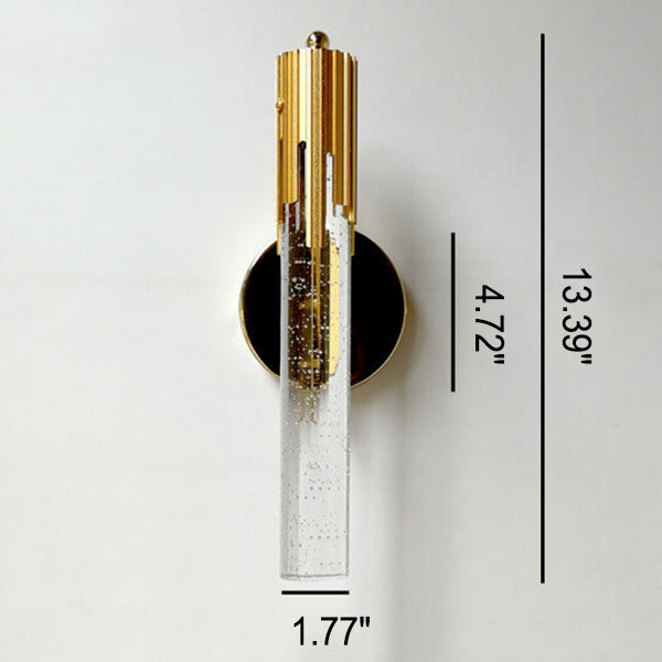 Moderne Væglampe med Guld og Krystal 1