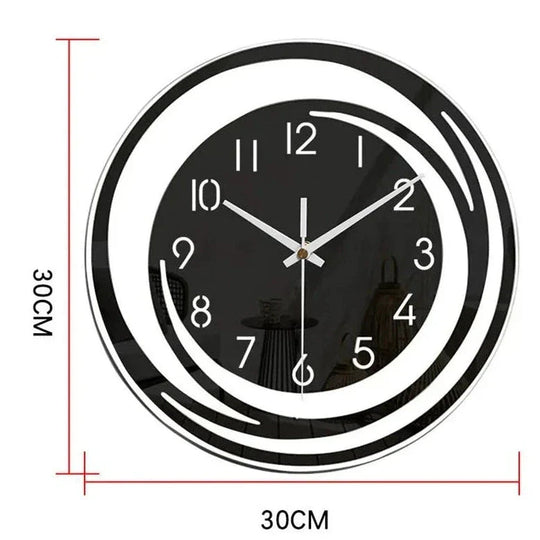 Moderne Vægur i Sort Akryl med Minimalistisk Design 7
