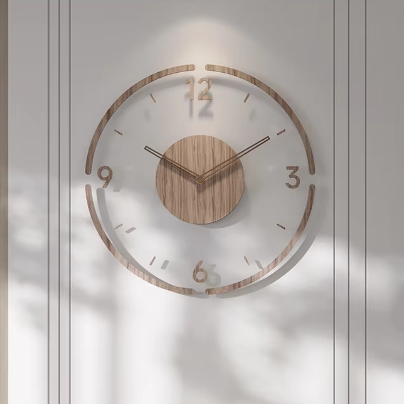 Moderne Vægur i Træ - Minimalistisk Design til Stuen 2