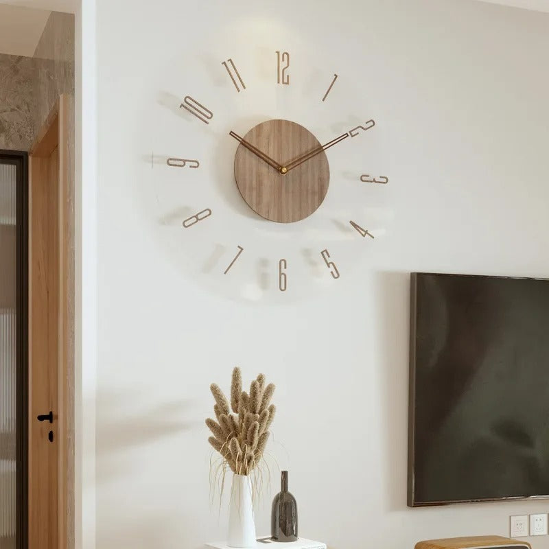 Moderne Vægur i Træ - Minimalistisk Design til Stuen 7