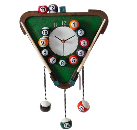 Moderne Vægur med 3D Poolbolde Design til Billardrum 0