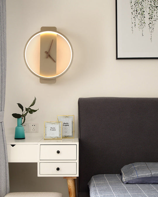 Moderne Vægur med LED-lys 3