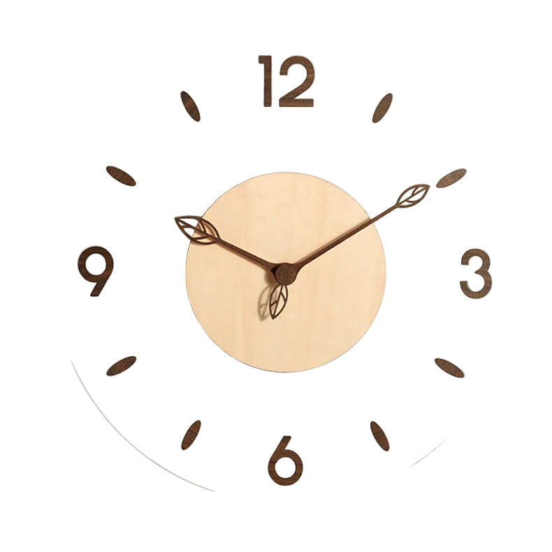 Moderne Vægur med Træfinish 0