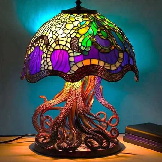 Mosaiklampe med Blidt Lys og Dekorativ Atmosfære 7