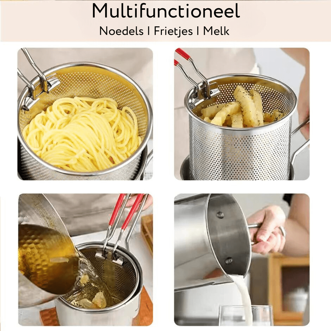 Multifunktionel Frituregryde i Rustfrit Stål 4