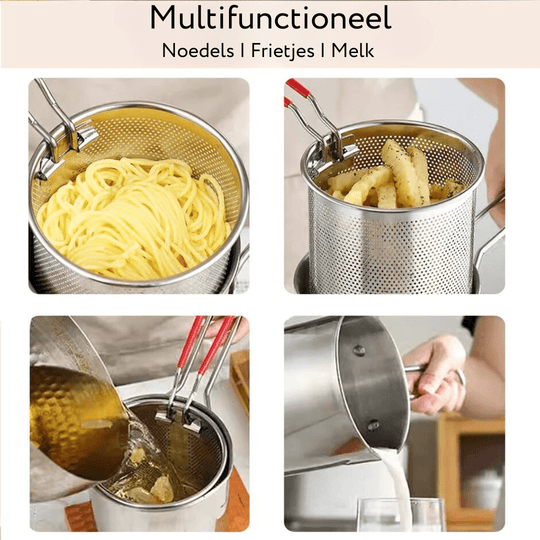Multifunktionel Frituregryde i Rustfrit Stål 4