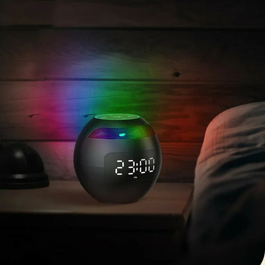 Multifunktionelt Vækkeur med Bluetooth Højttaler 3