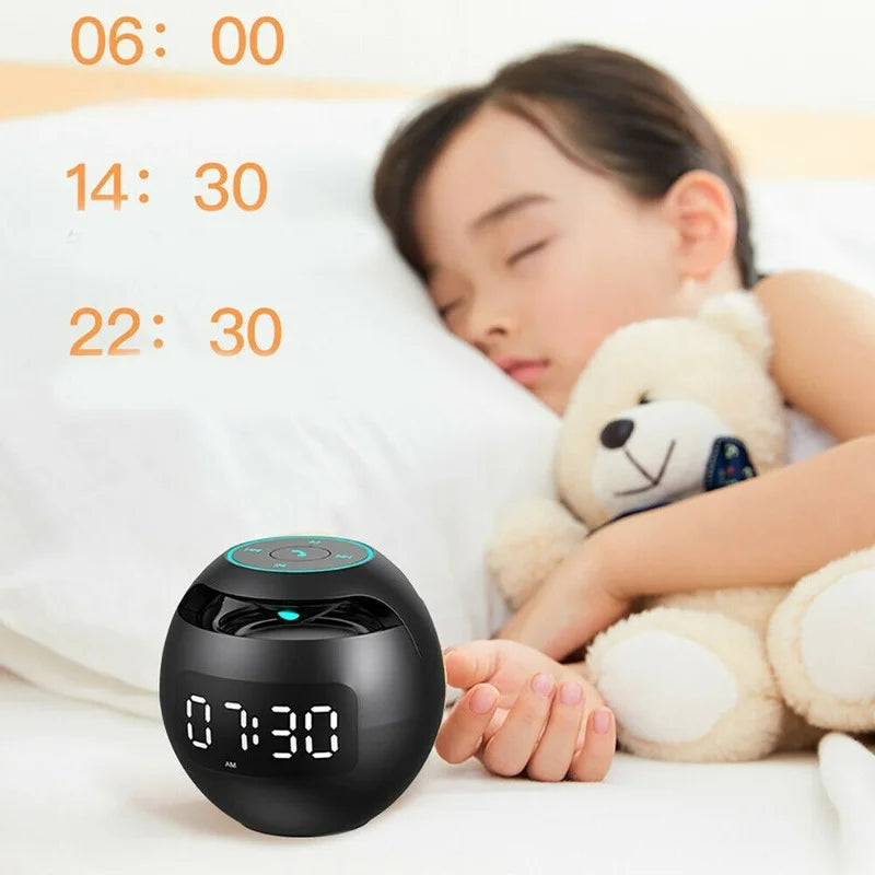 Multifunktionelt Vækkeur med Bluetooth Højttaler 5