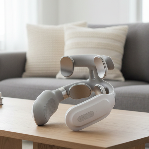 Nakke Massager 4-i-1 med Varme og Vibration - Massageapparat til Nakke 0