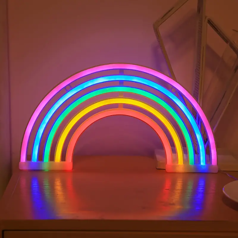 Nattlampe med Regnbue Design 3