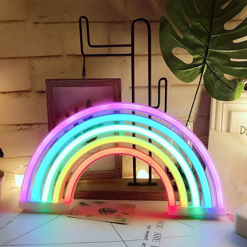 Nattlampe med Regnbue Design 4