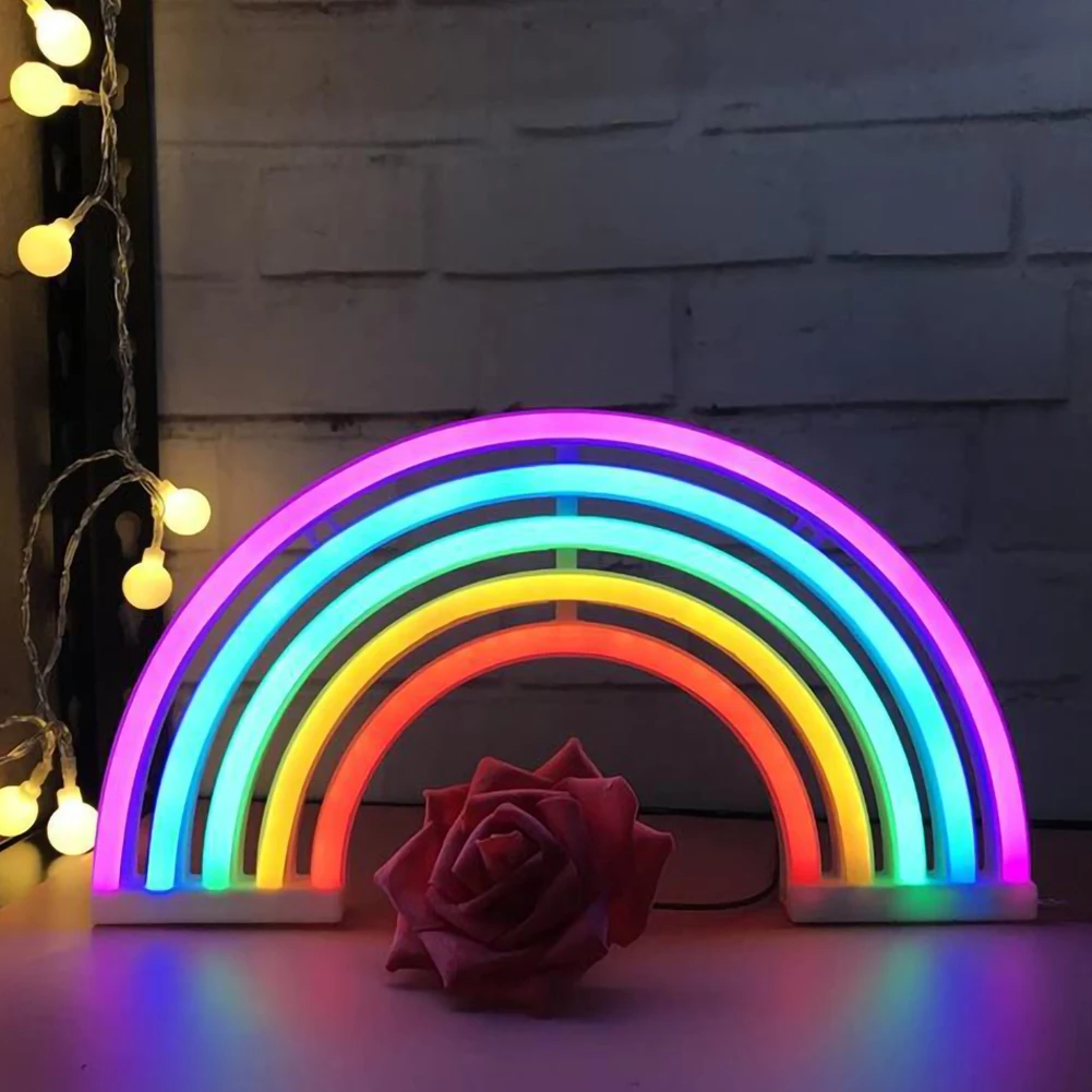 Nattlampe med Regnbue Design 5