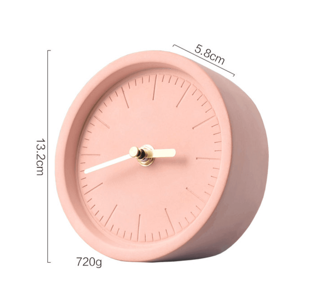Nordic Cement Desk Clock Modern Design 5