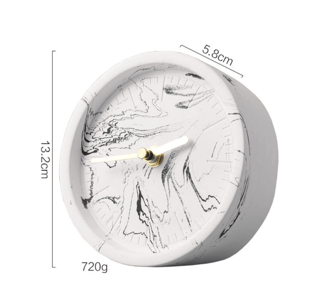 Nordic Cement Desk Clock Modern Design 6