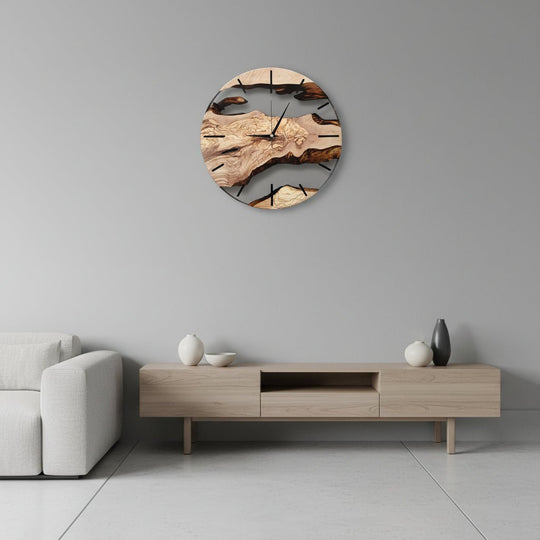Nordic Wooden Wall Clock Minimalist Design 0
