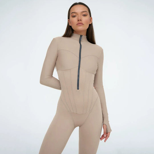 Sporty Rompers med lynlås