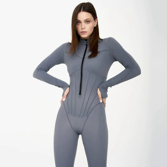 Sporty Rompers med lynlås