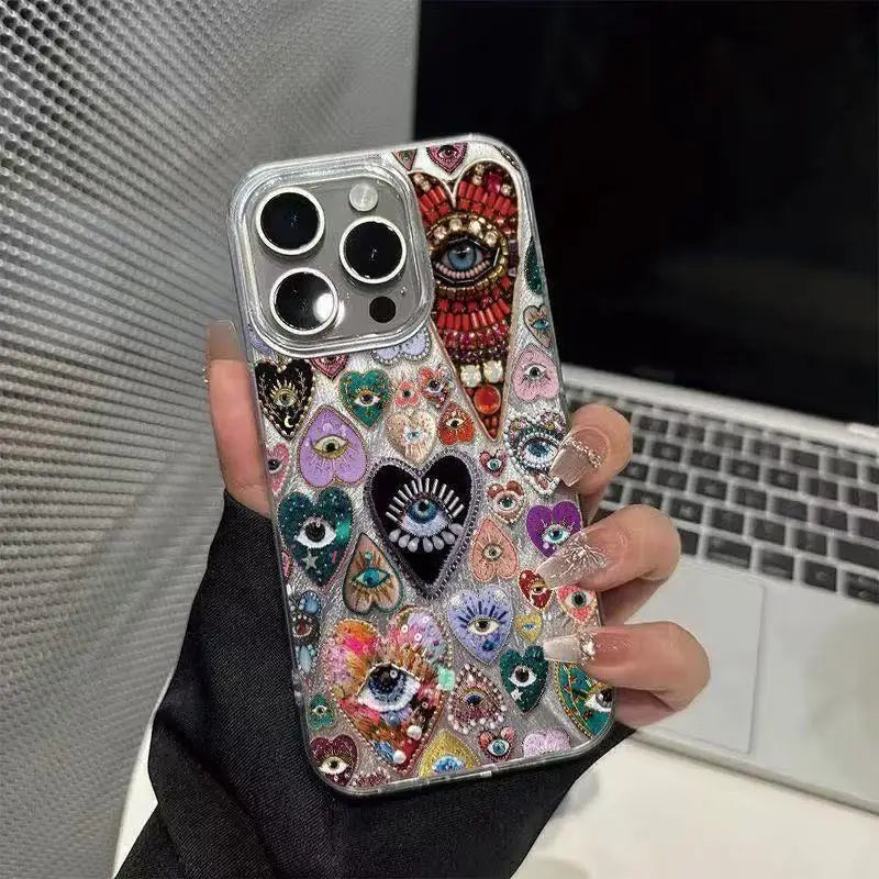 Phone Case med Personlighed og Malet Design til iPhone 0
